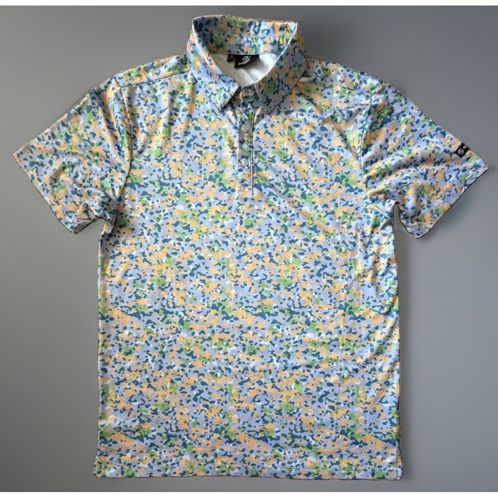 GreenSide Short Sleeve Polo Golf Shirt Multi Color Camouflage Logo Medium JBHS